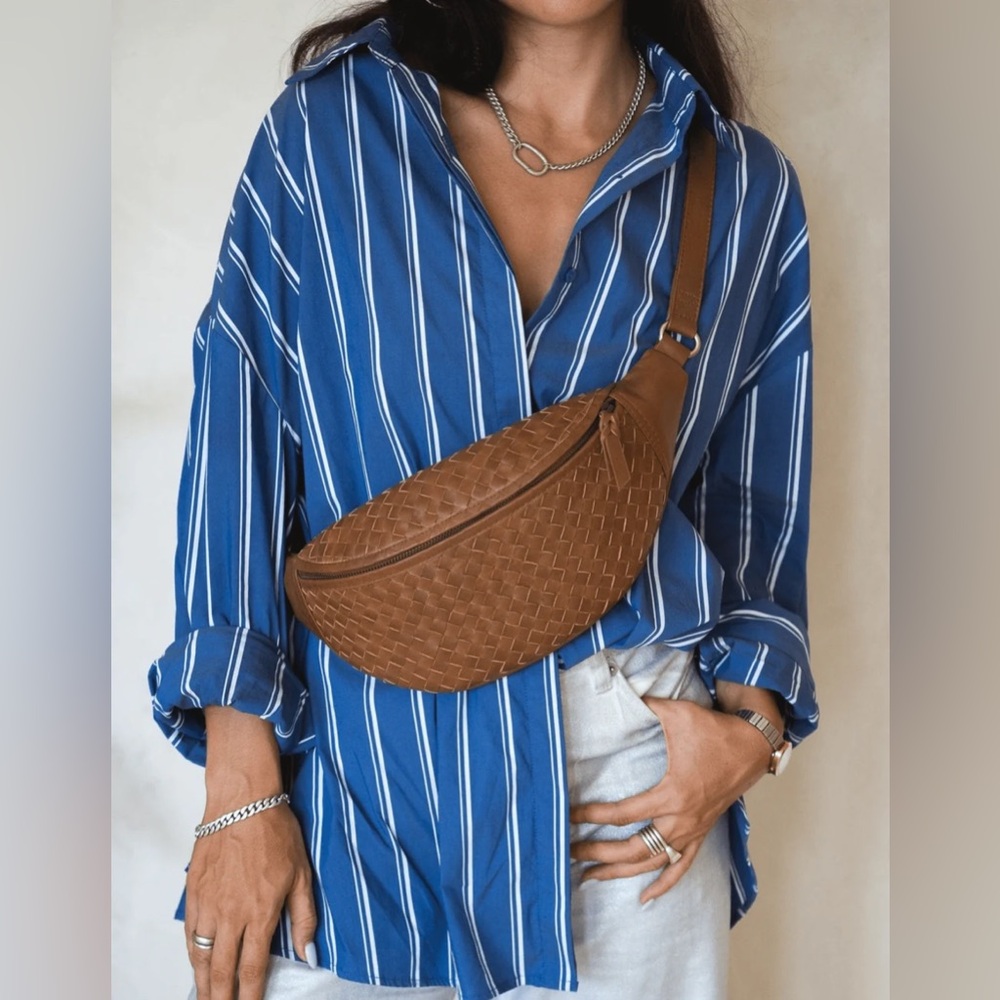 MANDRN Woven Atlas Bag - Tan